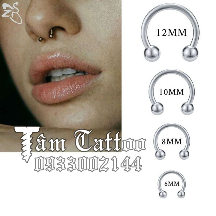 Khuyên mũi Chữ U, Môi, mũi, tai, septum #7995791269