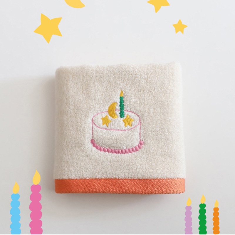 Khăn Tay cotton Nguyên Chất Thêu Họa Tiết Xinh Xắn Cho Bé