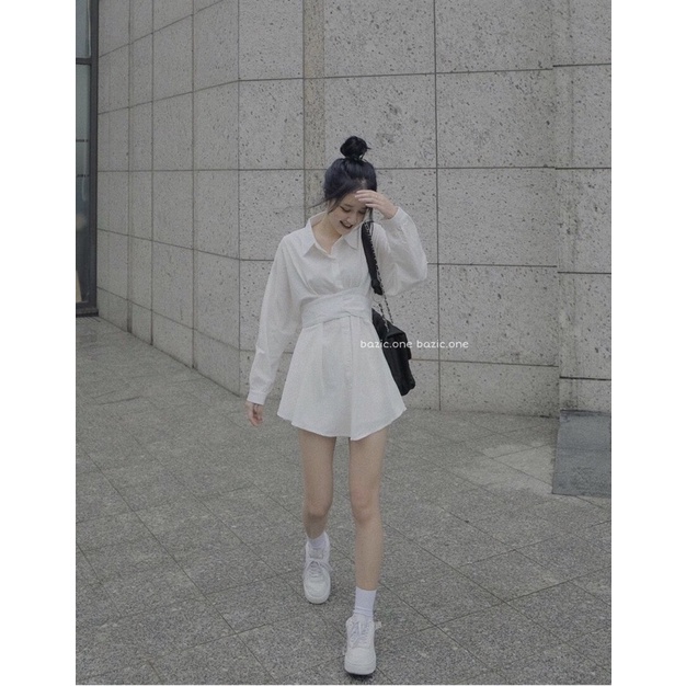 SET ÁO SƠ MI THẮT EO + QUẦN SHORT