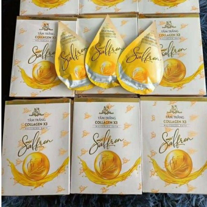 Tắm Trắng Collagen x3 mix saffron Chính Hãng