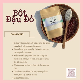 𝐌𝐢𝐭𝐭𝐲 𝐁𝐞𝐚𝐮𝐭𝐞 - Bột Đậu Đỏ Nguyên Chất đắp mặt nạ ủ trắng da giảm mụn lưng face&body
