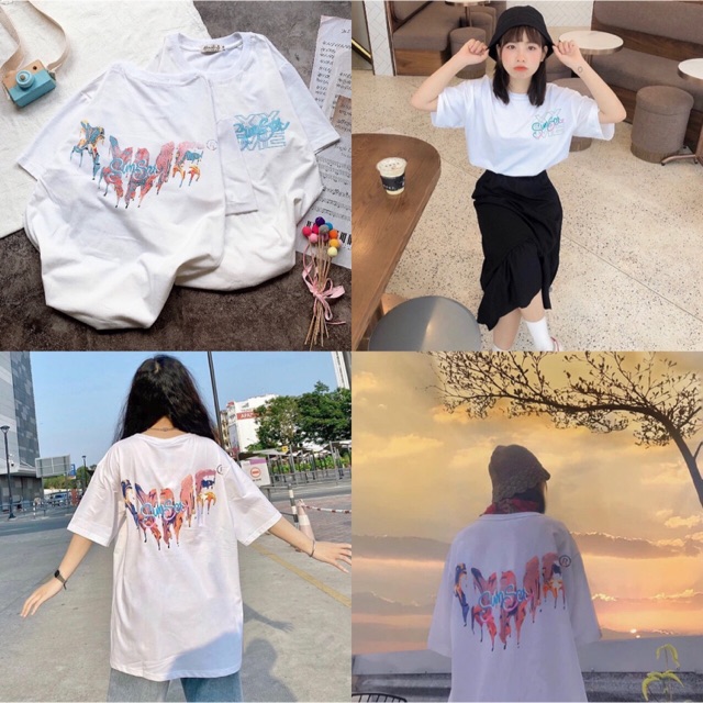 [Ảnh thật + Có Video ở sau] Áo Thun Unisex tay ngắn SunSet