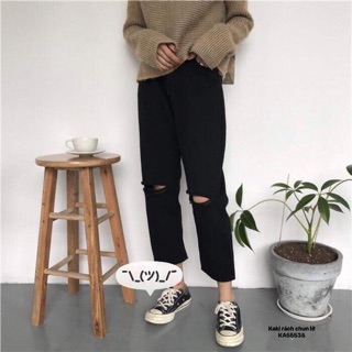 Quần kaki rách chun lỡ