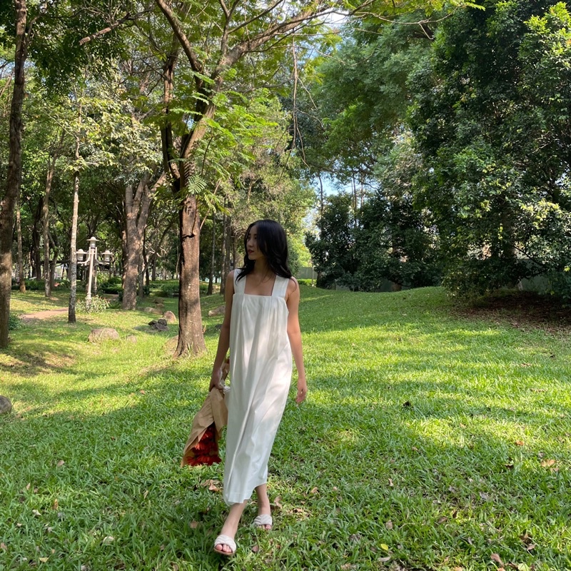 Đầm đi biển suông dài lưng chéo xòe rộng Princess Dress - Miahou closet