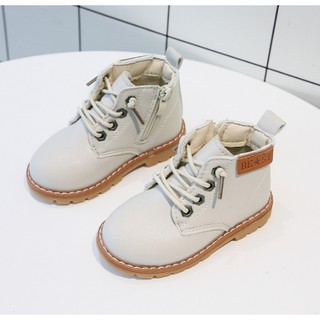 Giày boot cao cổ chất liệu da cho trẻ em