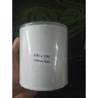 Giấy In Nhiệt - In Mã Vạch - Decal Nhiệt 350 Tem ( Size 100x150 mm ) /1 cuộn