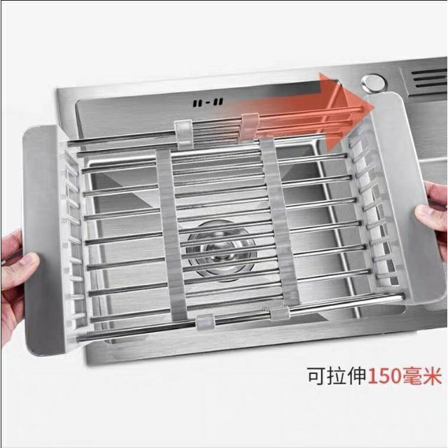 Giá Inox Gác Bồn Rửa Bát Điều chỉnh kích thước đủ 2 size