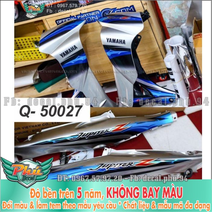 Tem rời Jubiter bạc đen xanh (X) -1
