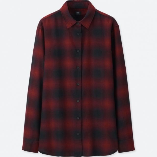 Áo sơ mi Flanel Uniql0 vải sợi nỉ