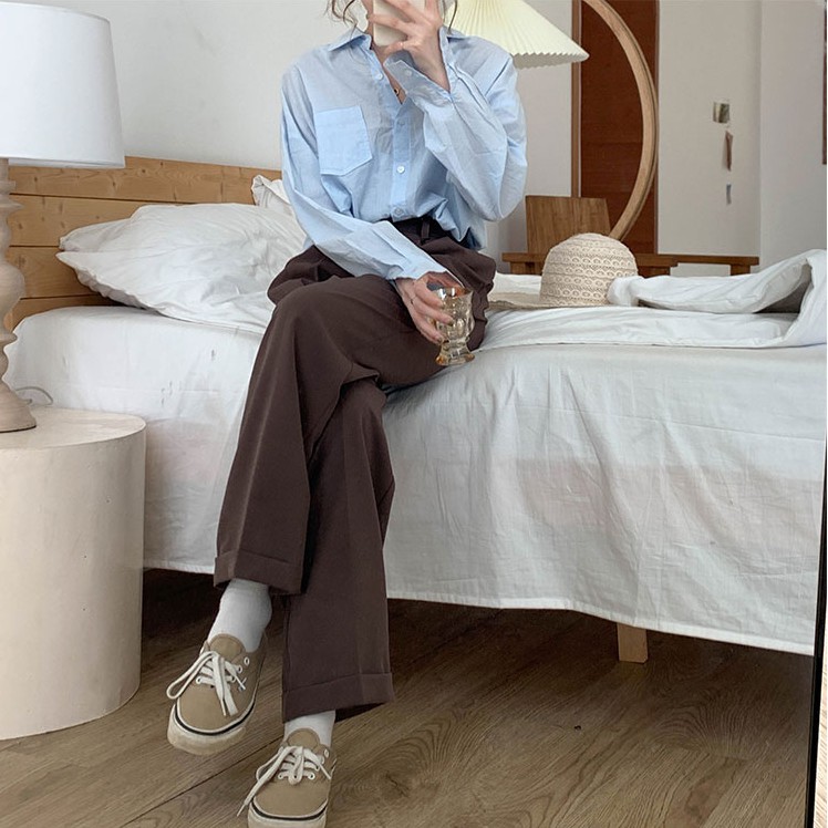 Quần Dài Ống Rộng Thời Trang Hàn Quốc Thích Hợp Cho Phụ Nữ Mang Thai 37653 337653 | BigBuy360 - bigbuy360.vn