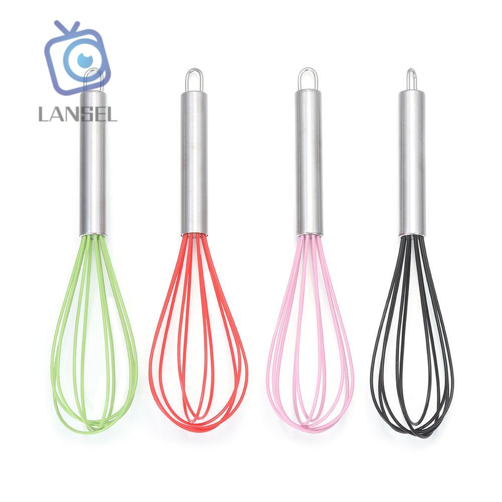 Dụng Cụ Đánh Trứng Bằng Thép Không Gỉ Và Silicon Nhiều Màu Sắc
