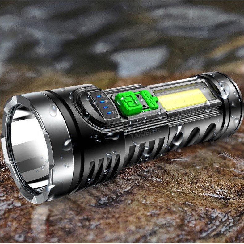 Đèn Pin LED Xenon Siêu Sáng Sạc Usb Thiết Kế Dài Tiện Dụng