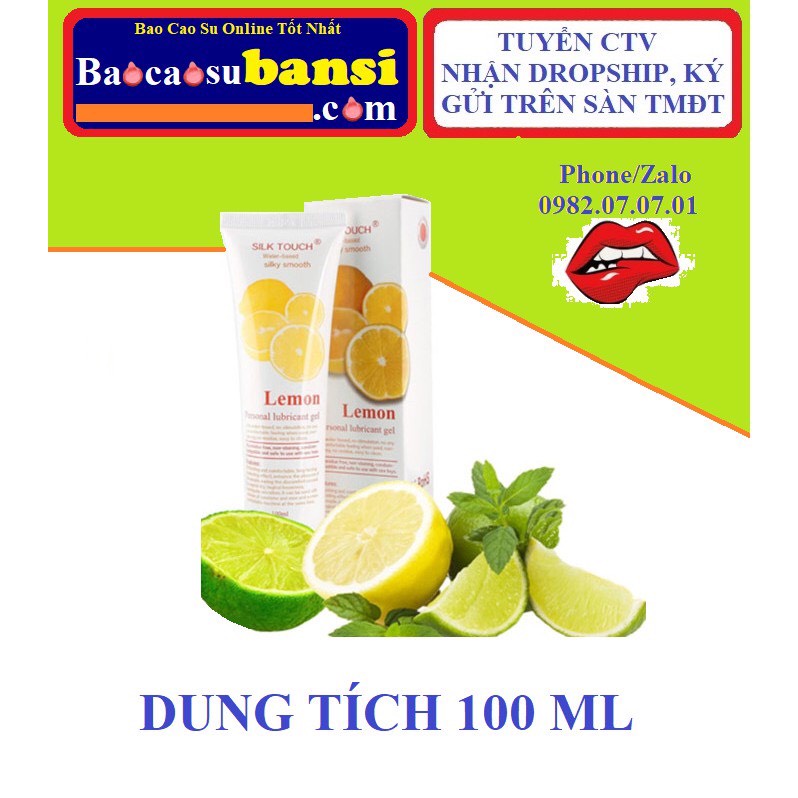 Gel Bôi Trơn Love Kiss, Hot Kiss, Silk Touch Hương Trái Cây 100ml, Gel Bôi Hương Trái Cây - Cam Kết Chính Hãng Giá Tốt