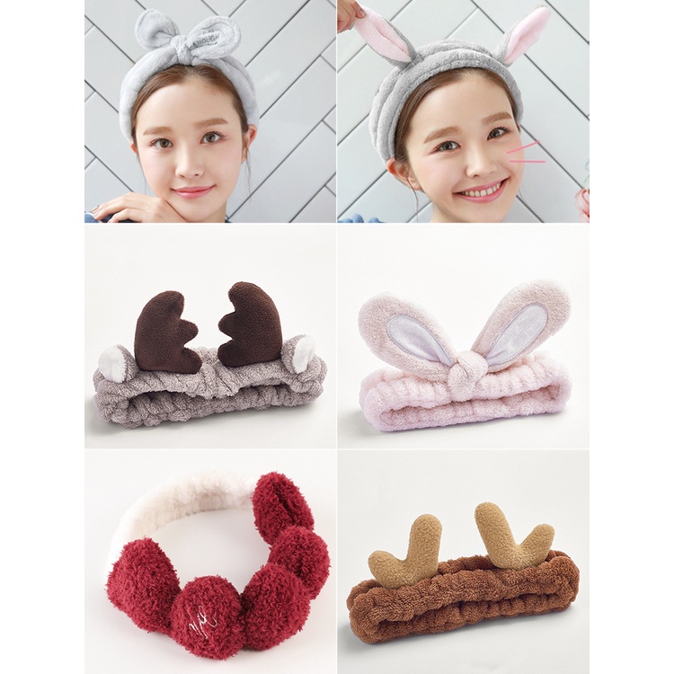 Băng đô rửa mặt turban, bờm rửa mặt trang điểm hàng cao cấp FREESIZE Missie