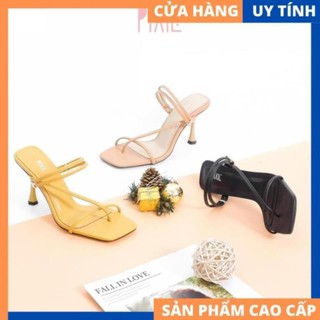 Giày Sandal Cao Gót 7cm Quai Mảnh Xỏ Ngón Cao Cấp X483 -cwj24 𝄒 :