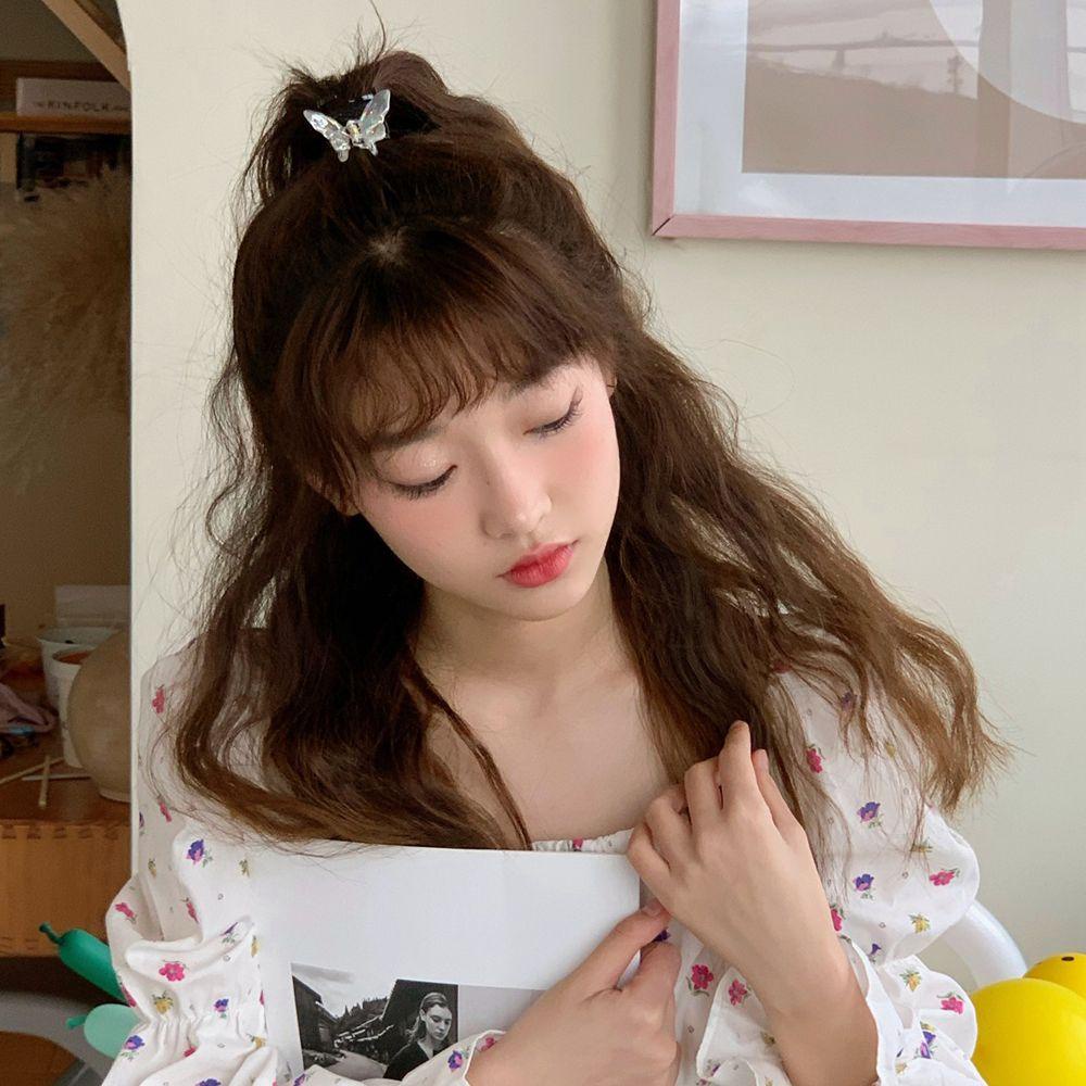 Kẹp Tóc Càng Cua Trong Suốt Màu Laser Họa Tiết Hình Học Phong Cách DANILO Hàn Quốc Thời Trang Cho Nữ