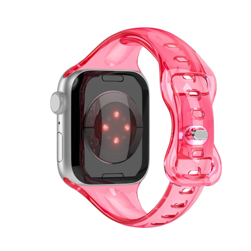 Dây Đeo Bằng Silicone Mềm Trong Suốt Cho Đồng Hồ Apple Watch 45mm 40mm 38mm 41mm 44 iWatch Series 7 / 6 / SE / 5 / 4 / 3