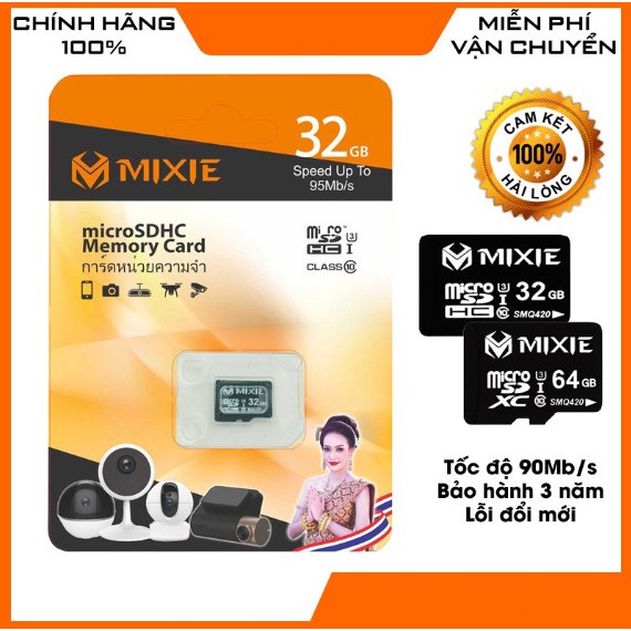 [Bảo Hành 3 Năm] Thẻ Nhớ Micro SDHC Mixie 32GB / 64GB