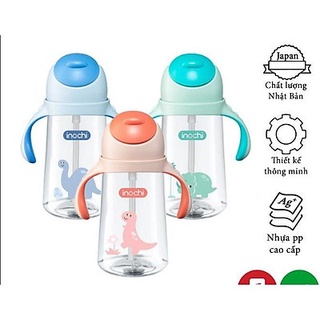 Bình nước tập uống cho bé Goki Dino 470ml - nhựa Inochi cao cấp