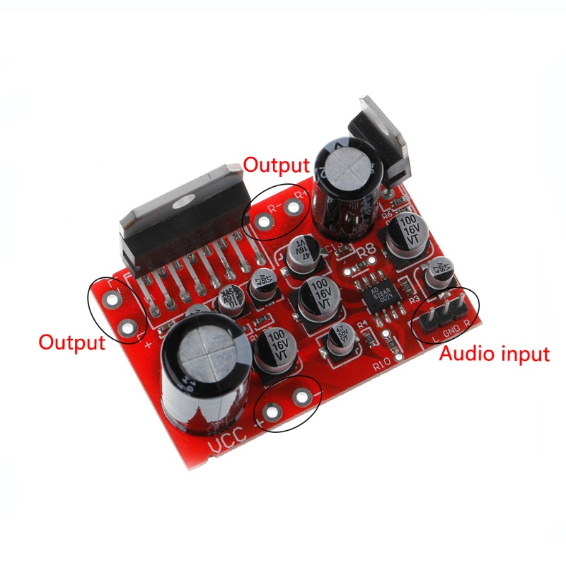 Bảng mạch khuếch đại âm thanh siêu trầm DC 12V TDA7379 38W+38W/AD828 NE5532