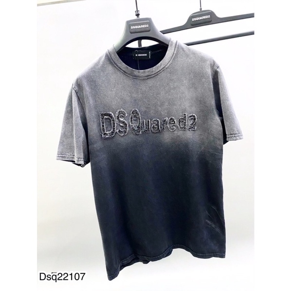 Áo Phông DSQ Loang Chữ Thêu Cho Nam - Áo DSQ Nam Cao Cấp