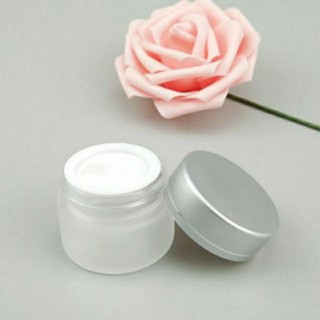 Hủ kem thủy tinh mờ nắp bạc 20g - hu thuy tinh mo