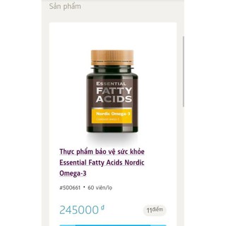 ESSENTIAL FATTY ACIDS NORDIC OMEGA3 Giảm mỡ máu, bảo vệ tim mạch Siberi