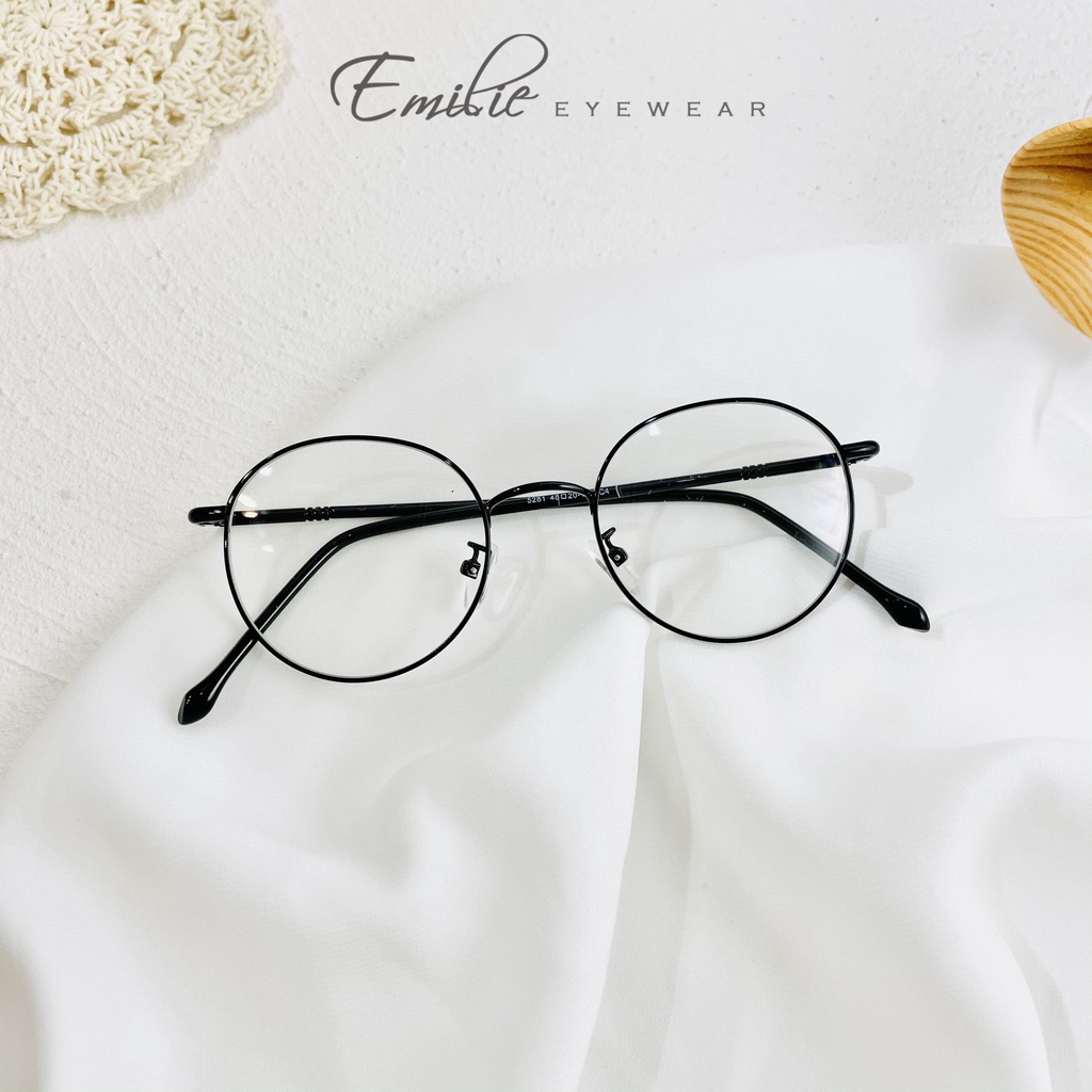 Gọng kính kim loại tròn size nhỏ dễ đeo Emilie eyewear phụ kiện thời trang 5281
