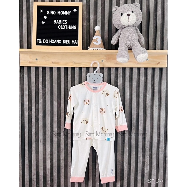 bộ dài tay cài nút Mompa