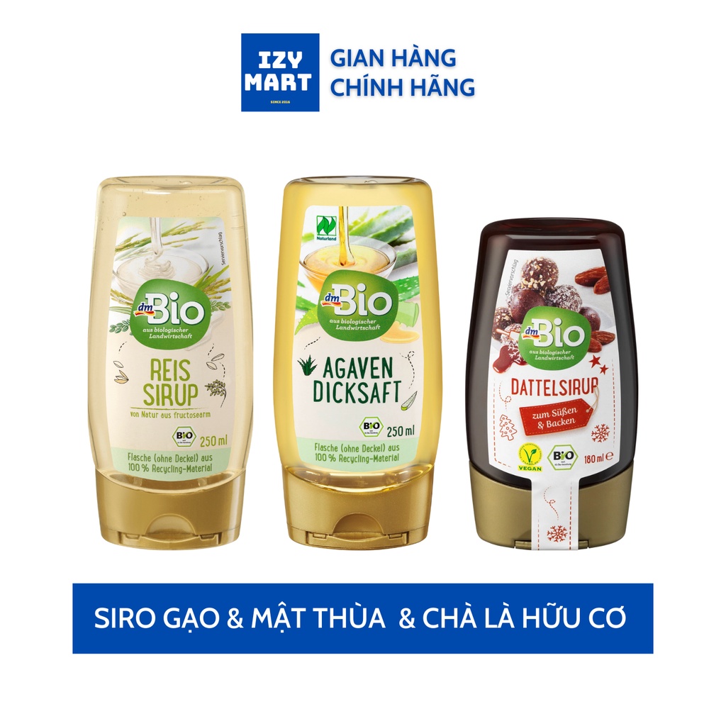 Siro gạo/Mật thùa/Siro chà là hữu cơ dmBio