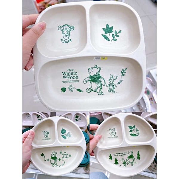 Khay nhựa 3 ngăn Gấu Pooh Hàn quốc