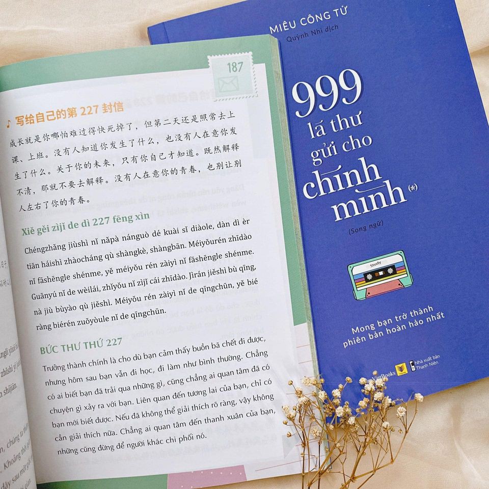 Sách - 999 Lá Thư Gửi Cho Chính Mình - Mong Bạn Trở Thành Phiên Bản Hoàn Hảo Nhất (Song Ngữ Việt - Trung) - Tập 1 | BigBuy360 - bigbuy360.vn