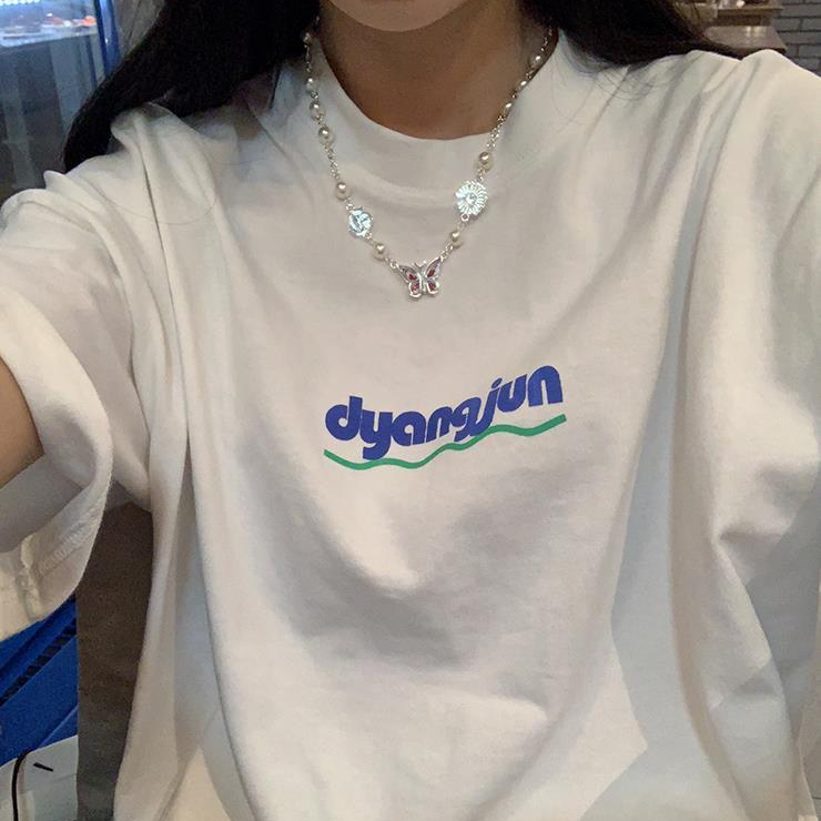 Áo Thun Nữ Ngắn Tay Cổ Tròn Thời Trang Hàn