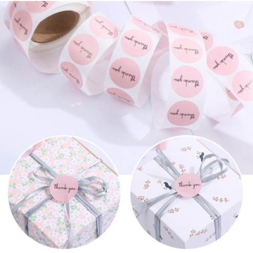 Cuộn Set 500 Sticker Nhãn Dán &quot;Thank You&quot; - Văn Phòng Phẩm Sáng Tạo