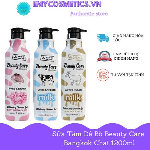 Sữa tắm dê bò Beauty Care Bangkok chai 1200ml