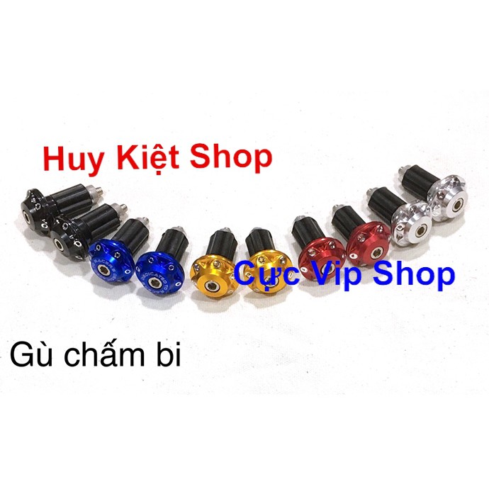 [Hàng Mới Về] Gù Tay Lái Chấm Bi Nhôm CNC 2257