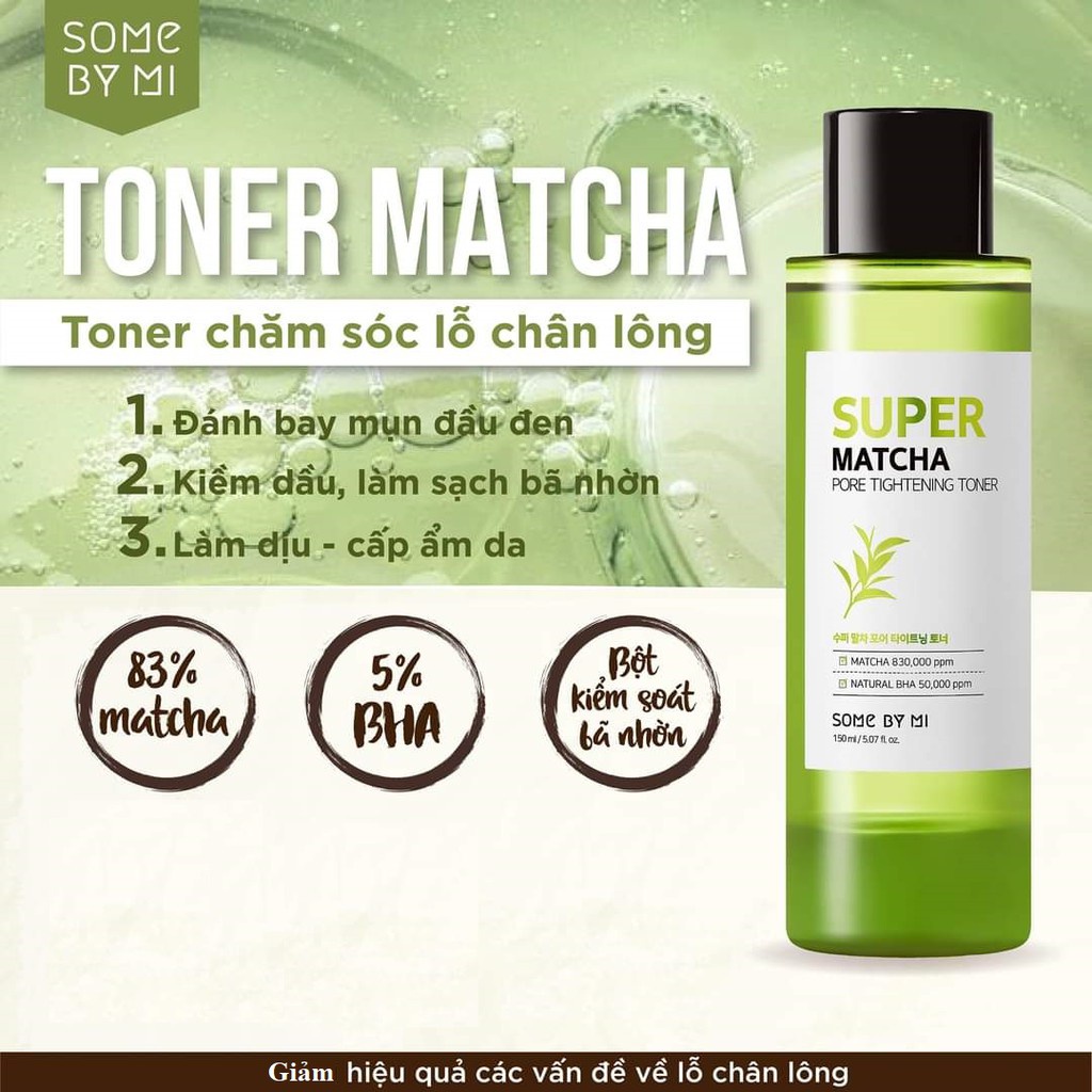 Nước Hoa Hồng Some By Mi Super Matcha Pore Tightening Toner 150ml