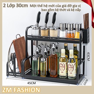 2 lớp kệ gia vị - kệ để gia vị nhà bếp -kệ để đồ nhà bếp kệ để gia vị đồ đựng gia vị lọ nước tương kệ gia vị
