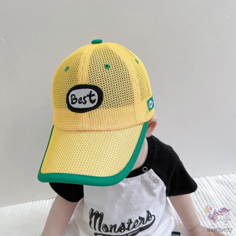 Mũ Lưỡi Trai Phối Lưới Thời Trang Mùa Hè Hàn Quốc Cho Bé