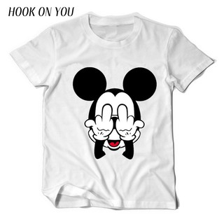 Áo thun nam tay ngắn cổ tròn in hình Chuột Mickey cá tính