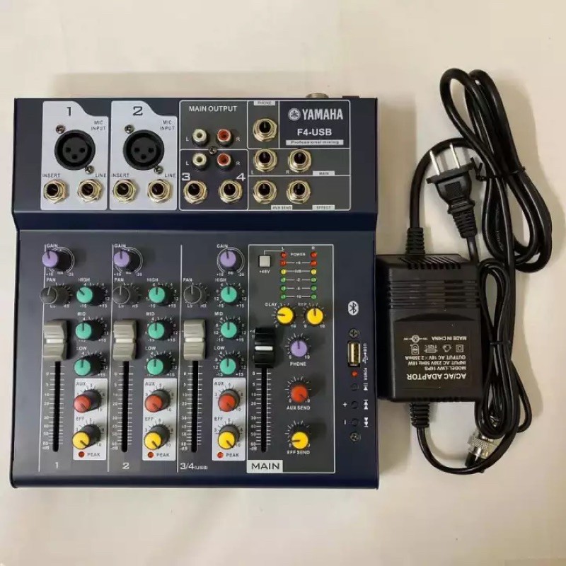 Bộ Thu âm Livestream online AMI BM900-MIXER F4 BLUETOOTH DÂY LIVE CHẾ+CHÂN KẸP MÀNG LỌC