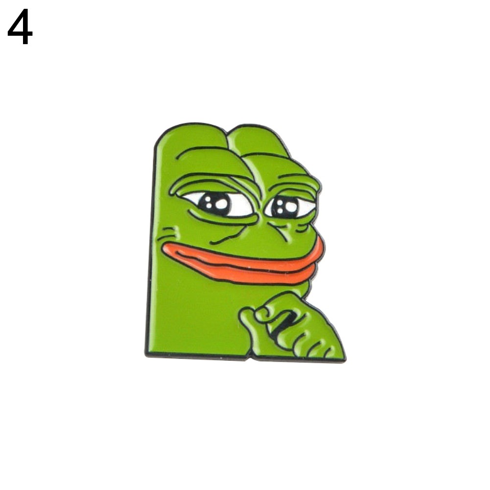 Ghim cài áo hình nhân vật Pepe The Frog ngộ nghĩnh vui nhộn