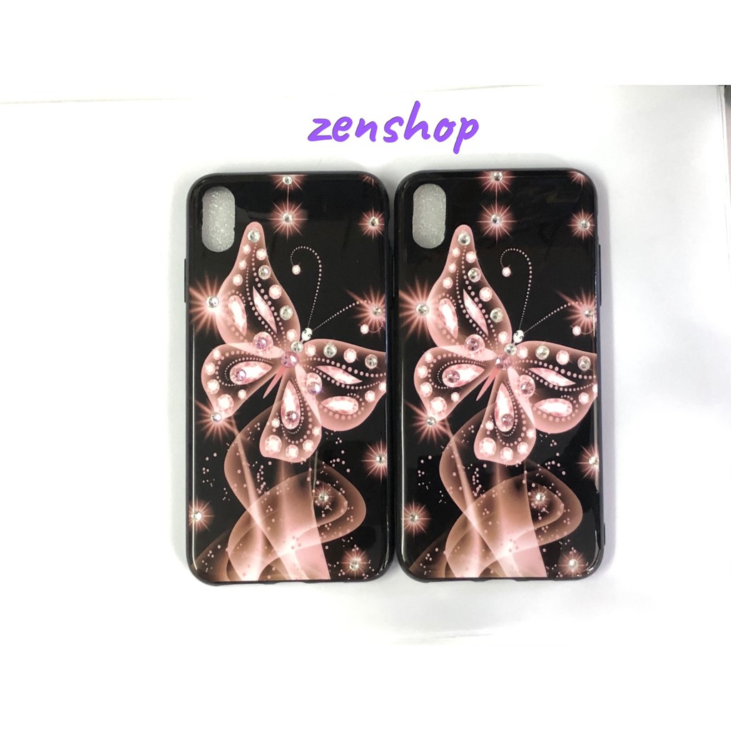 Ốp lưng bảo vệ hình BƯỚM ĐÍNH ĐÁ IPhone 7/8/7plus/8plus/X/XS/XS Max- Phụ kiện điện thoại Zenshop