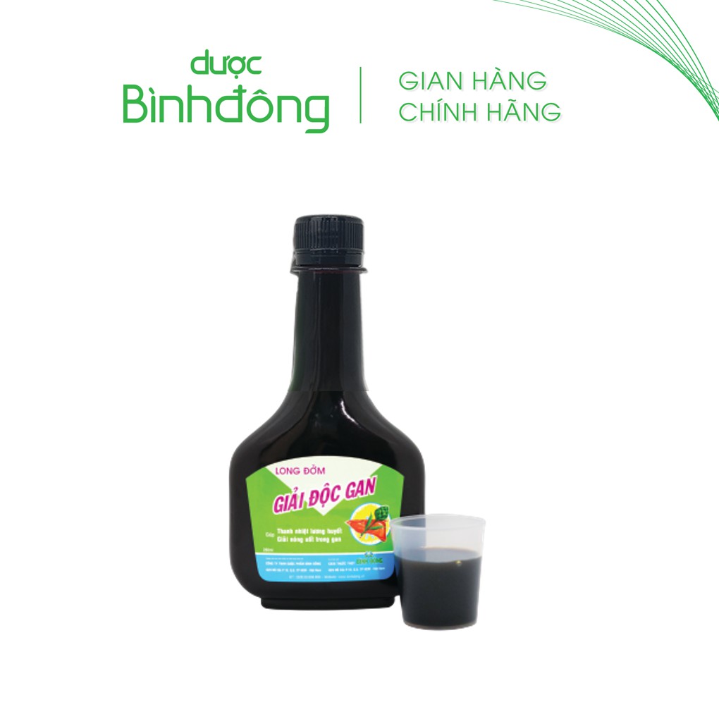 Long Đởm Giải Độc Gan Bình Đông - Thanh nhiệt, giải độc, mát gan, tăng cường chức năng gan - chai 280ml