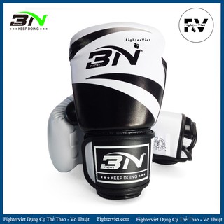 Găng tay boxing bn trắng găng tay đấm bốc cao cấp