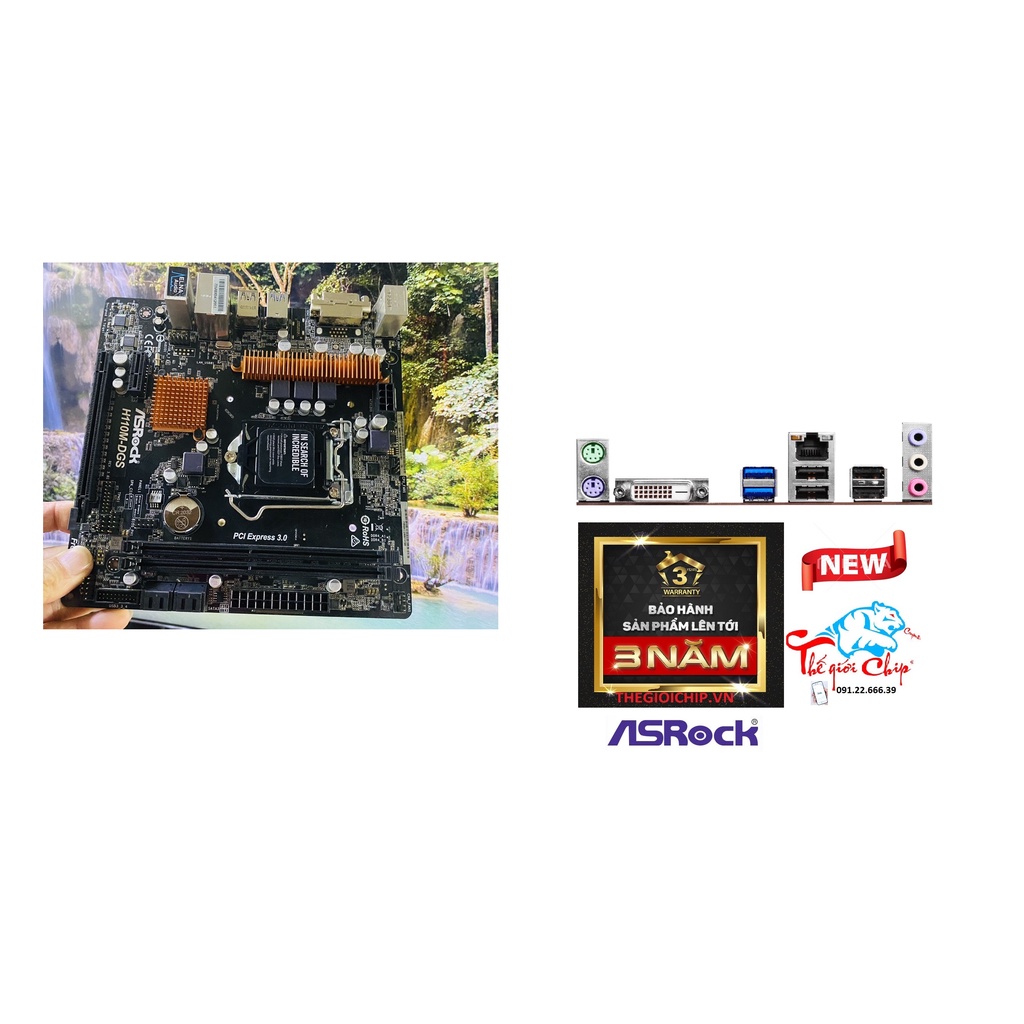 [HCM]Bo Mạch Chủ (Mainboard) ASRock H110M-DGS (CTY Box-3 Năm)