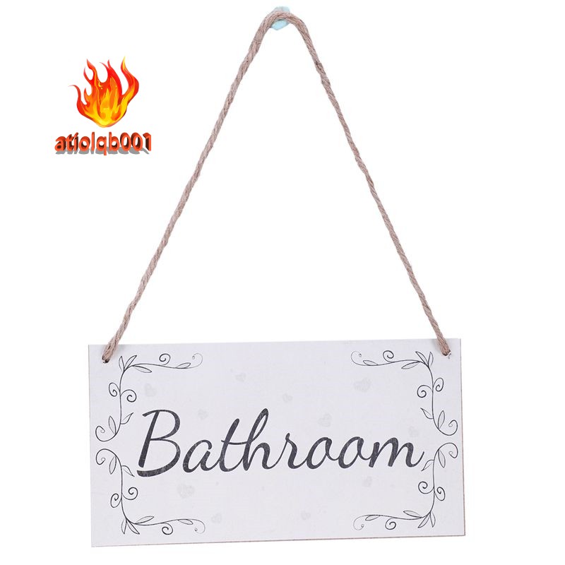 Bảng gỗ treo cửa phòng tắm Trang trí nội thất kiểu dáng sang trọng
