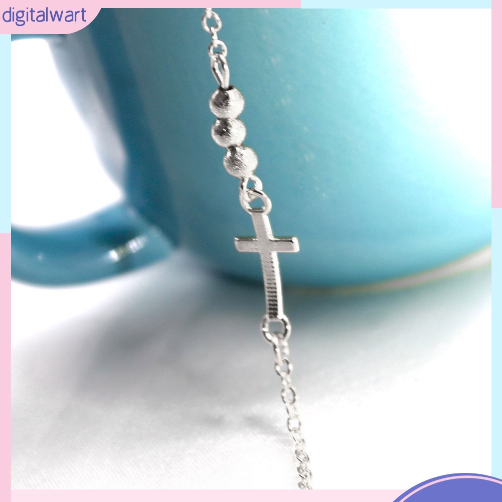 Vòng Tay Chuỗi Hạt Mặt Thánh Giá Thời Trang Cho Nữ