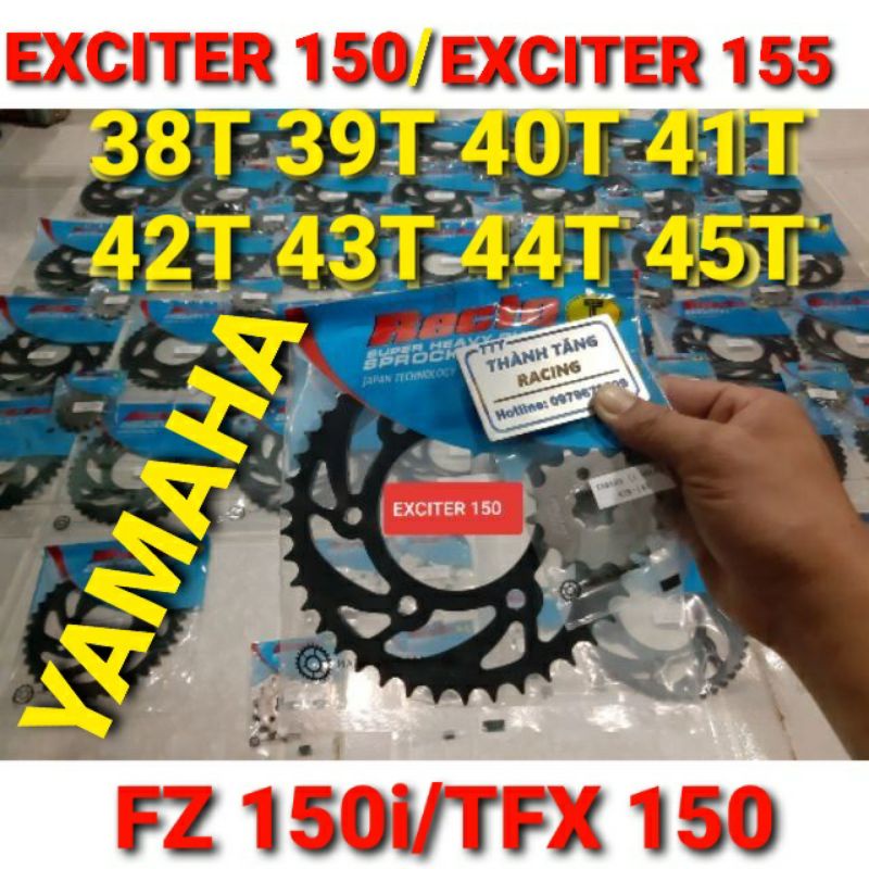 NHÔNG DĨA EXCITER 150/EXCITER 155/FZ 150 37T 38T 39T 40T 41T 42T 43T 44T 45T CHÍNH HÃNG