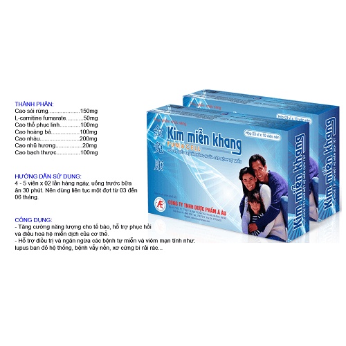 &lt;TẶNG NGAY 1 HỘP 30 VIÊN&gt; KIM MIỄN KHANG - HỘP 180 VIÊN - CHO NGƯỜI VẨY NẾN, LUPUS BAN ĐỎ, BẠCH BIẾN